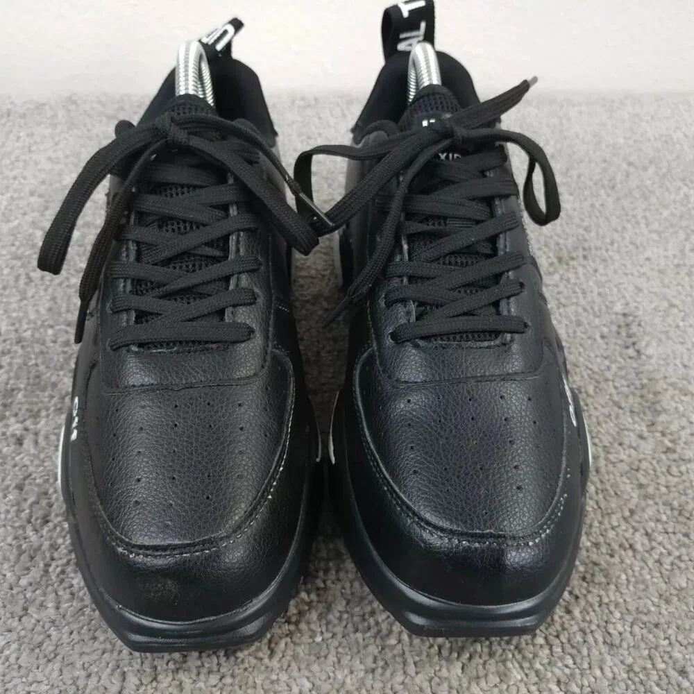Xidiso Mens 39 EU Running Shoes Low Top Trainers Black Sneakers Lace Up 6.5-7 US